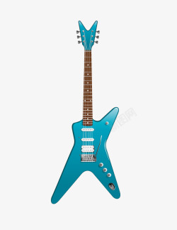 蓝色电吉他素材