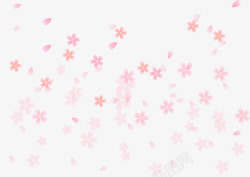 漂浮的粉色的的花瓣素材