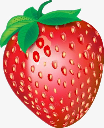 鲜艳的草莓png免抠素材_新图网 https://ixintu.com 女生装饰 漂亮 红色 绿叶