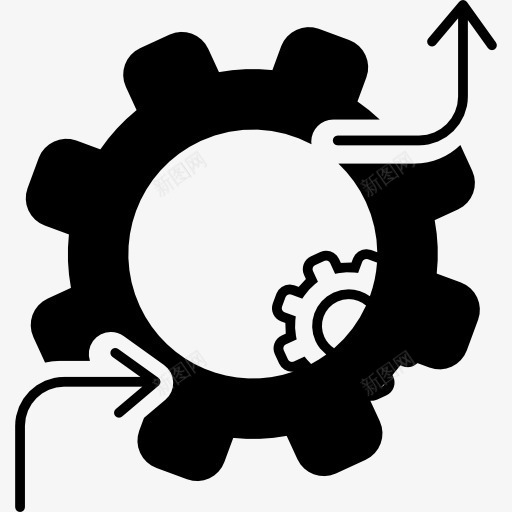 设置流程接口符号图标png_新图网 https://ixintu.com 接口 数据 数据分析 流程分析 符号 箭 设置 齿轮