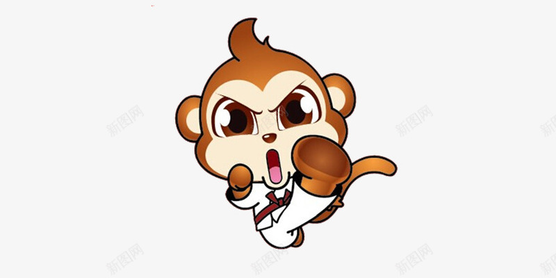 武术小猴png免抠素材_新图网 https://ixintu.com 小猴 武术小猴 表情小猴 踢腿小猴