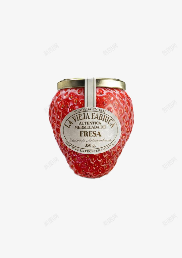 红色草莓酱png免抠素材_新图网 https://ixintu.com 玻璃瓶 甜食 红色草莓 罐子 草莓酱 食物
