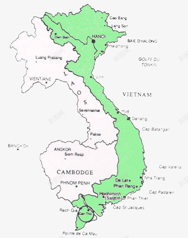 越南英文图png免抠素材_新图网 https://ixintu.com 亚洲地图 地图 绿色 英文 越南