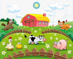 快乐农庄热闹的农庄高清图片