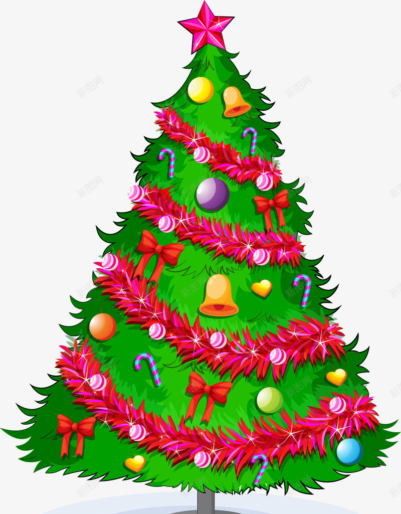 圣诞节绿色圣诞树png免抠素材_新图网 https://ixintu.com 圣诞球挂饰 圣诞球装饰 圣诞节 星星装饰品 红色星星 绿色圣诞树
