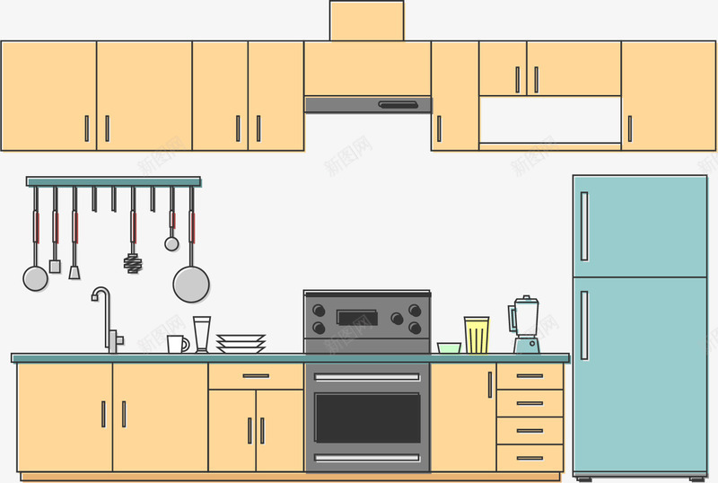 肉色中央厨房矢量图eps免抠素材_新图网 https://ixintu.com 中央 中央厨房 做饭 厨房 家居 家庭厨房 肉色 矢量图
