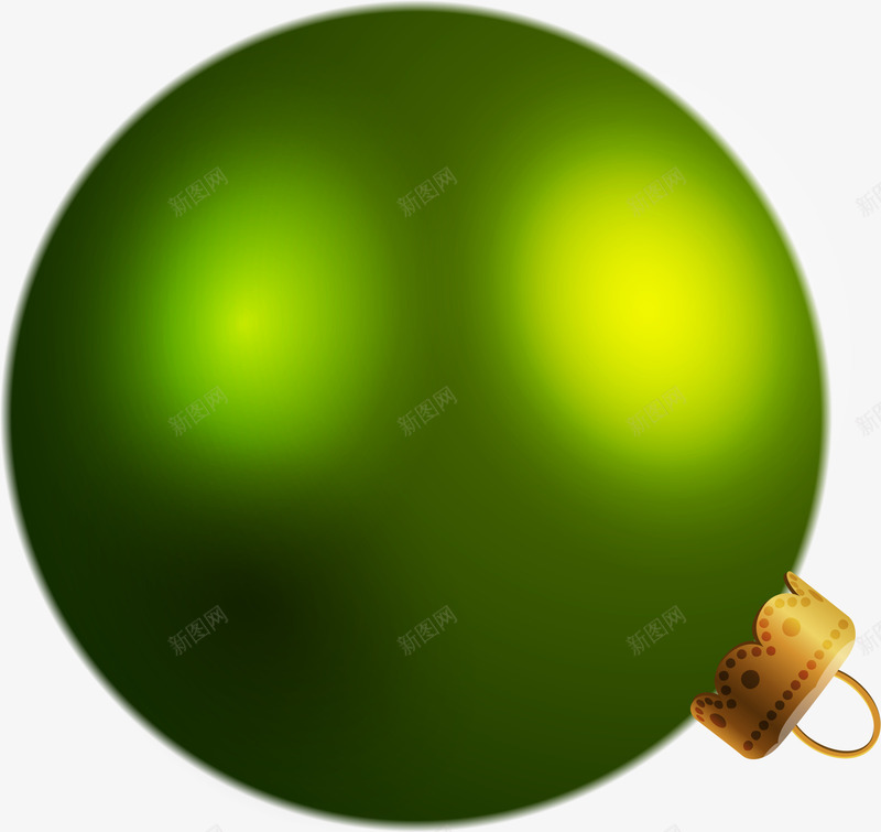 绿色闪耀彩球png免抠素材_新图网 https://ixintu.com 冬天 冬季 圣诞快乐 圣诞挂件 圣诞节 新年快乐 绿色彩球