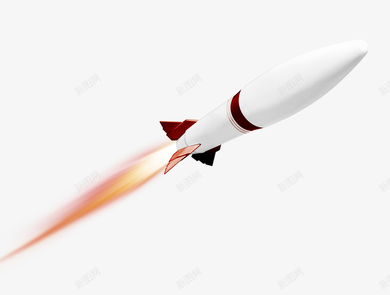 升天的火箭png免抠素材_新图网 https://ixintu.com 升空 喷火 火焰 火焰喷射 火箭 点火 白色的 科技 红色的