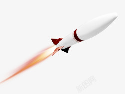 白色小火箭升天的火箭高清图片