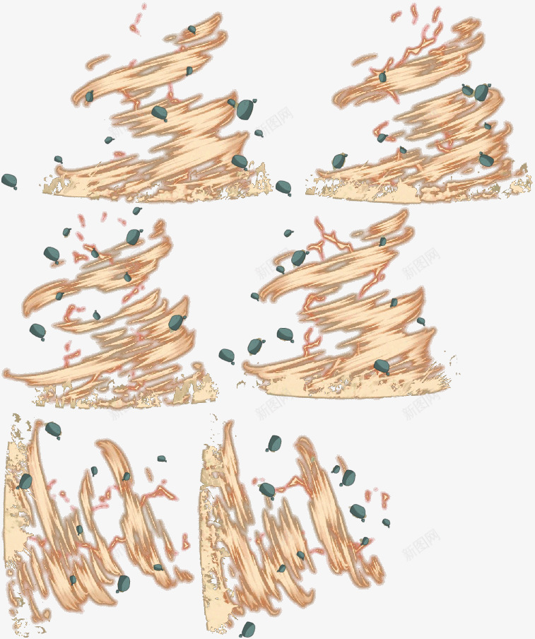 龙卷风合成特效png免抠素材_新图网 https://ixintu.com 动画 合成 帧 序列帧动画 旋风 暴风吸入特效 游戏 组合