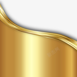 金色质感波浪线背景素材