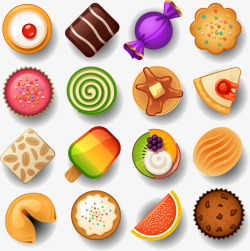 16款16款美味甜品俯视图高清图片