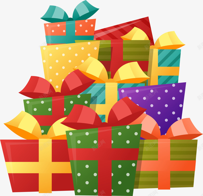 彩色卡通圣诞礼物png免抠素材_新图网 https://ixintu.com 卡通礼盒 圣诞礼物 彩色礼物 礼品 礼物堆 装饰图案