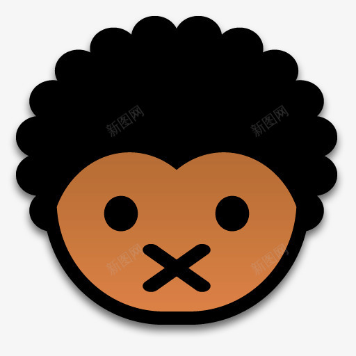 安静的表情符号blackpo图标png_新图网 https://ixintu.com emoticon quiet 安静的 表情符号