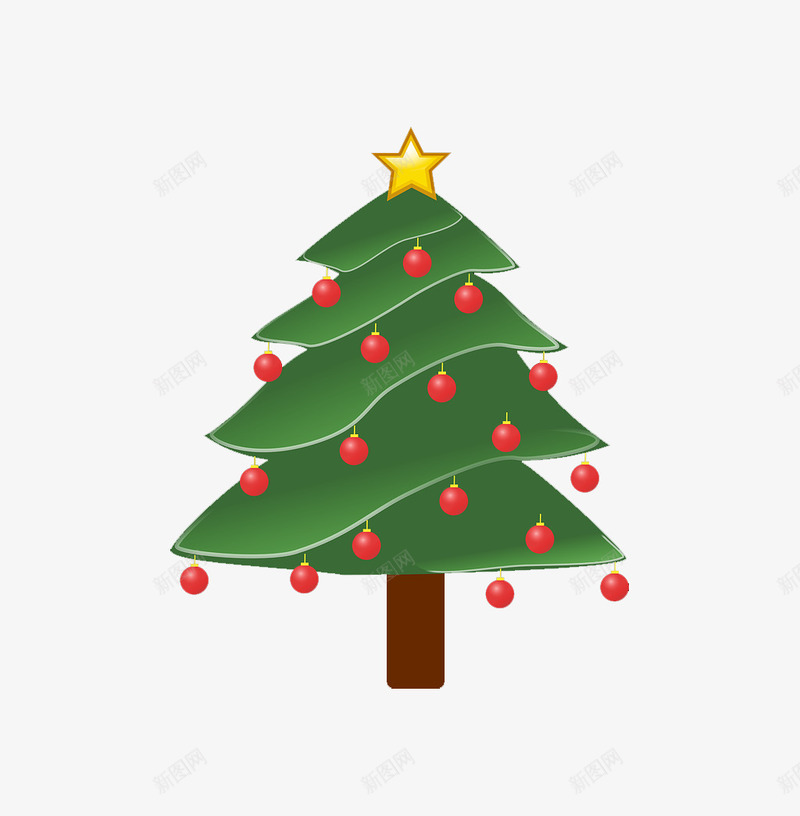 圣诞树上的挂饰png免抠素材_新图网 https://ixintu.com PNG 五角星 圣诞树 圣诞节 挂饰