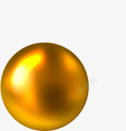 圣诞节金色圆球装饰素材