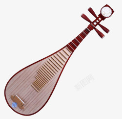 中式乐器类花梨木琵琶乐器高清图片