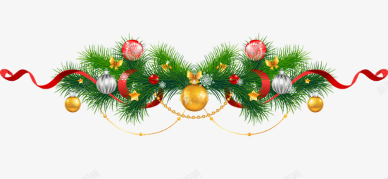 圣诞节松树铃铛装饰品png免抠素材_新图网 https://ixintu.com 促销 圣诞节 圣诞花圈 彩带 星星 松树 装饰品 铃铛