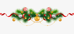 圣诞节松树铃铛装饰品素材