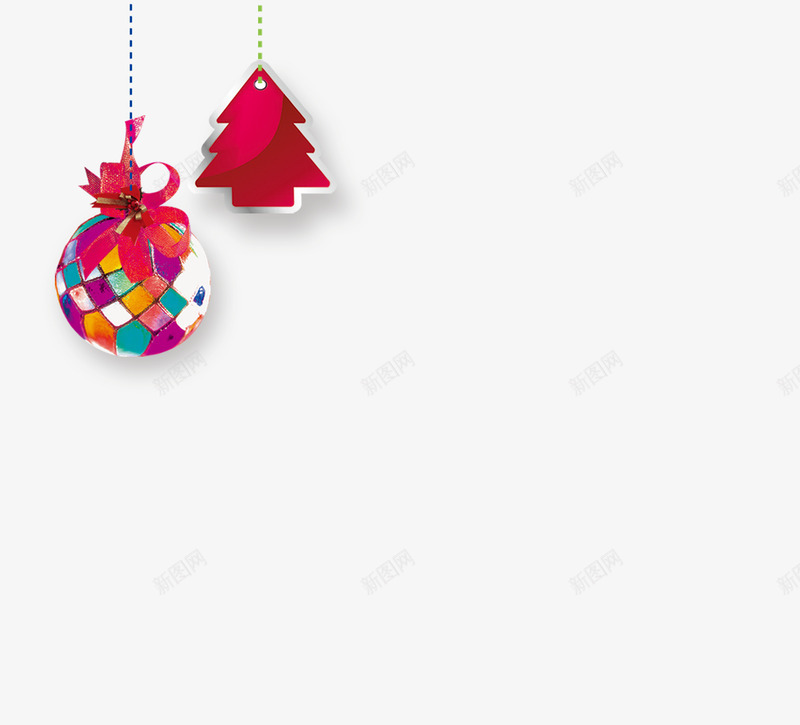 圣诞漂浮物psd免抠素材_新图网 https://ixintu.com 喜气元素 圣诞元素 圣诞树 漂浮物 节日气氛