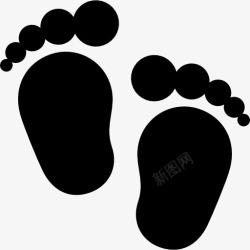 婴儿脚脚印图标高清图片