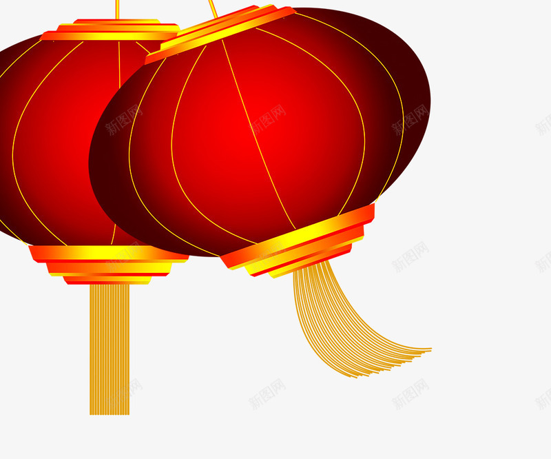 红色的大灯笼png免抠素材_新图网 https://ixintu.com 元旦 喜庆 大气 灯笼 红灯笼