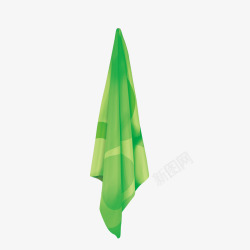 绿色毛巾矢量图素材