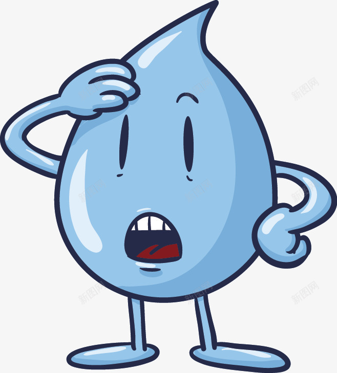 可爱的水滴表情动作元素png免抠素材_新图网 https://ixintu.com 卡通 可爱的水滴 水滴 矢量水滴 表情 表情动作