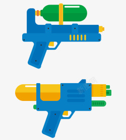 蓝色玩具水枪素材