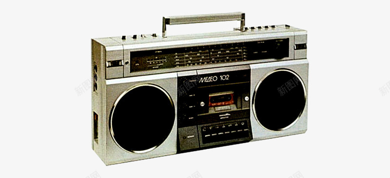 复古收音机png免抠素材_新图网 https://ixintu.com 中国风 录音机 收录音机 机械 磁带