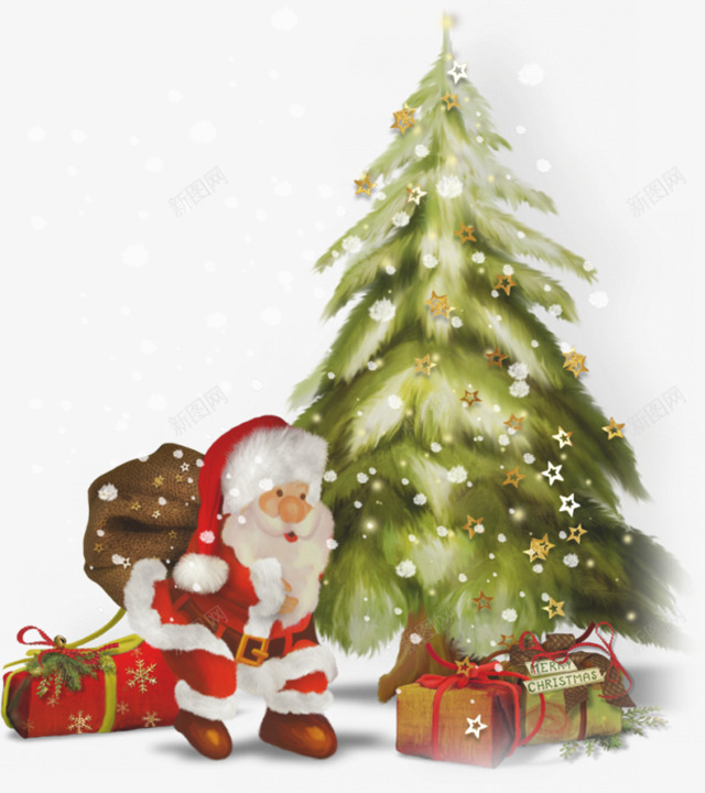 圣诞节快乐松树圣诞树png免抠素材_新图网 https://ixintu.com 圣诞树 圣诞节 快乐 松树