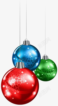 圣诞节彩球png免抠素材_新图网 https://ixintu.com 圣诞节 平安夜 彩球 挂饰 背景装饰 装饰素材