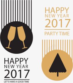 干杯条幅黑色金色条纹新年条幅矢量图高清图片