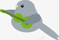 弹吉他的鸟弹吉他的鸟卡通形象高清图片
