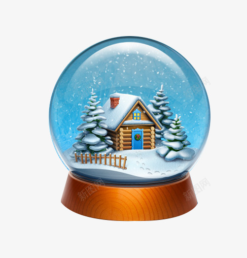雪景水晶球png免抠素材_新图网 https://ixintu.com 水晶球 玩具 装饰 雪景 音乐台