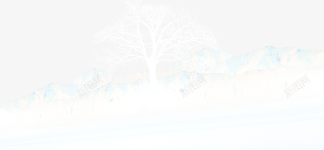 雪景海报装饰png免抠素材_新图网 https://ixintu.com 圣诞节 树枝 白色 雪地 雪景