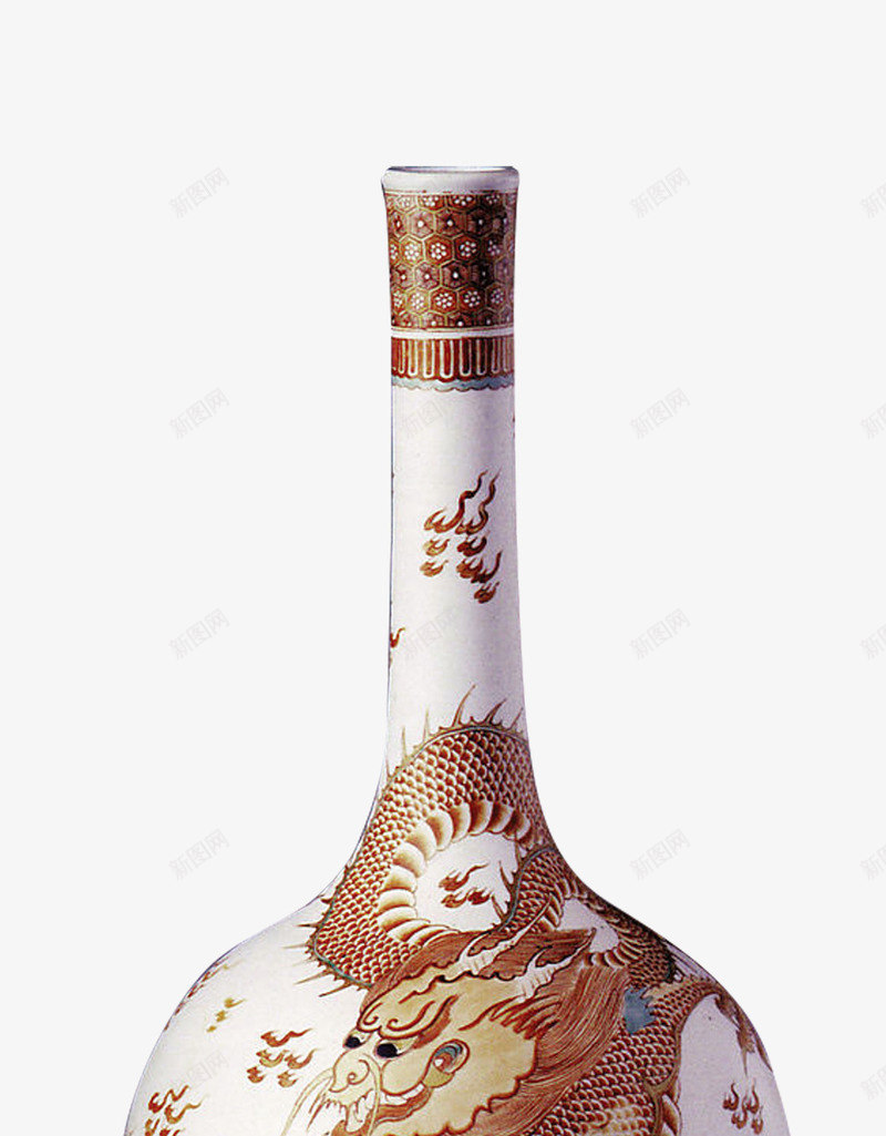 中国风白色龙纹花瓶png免抠素材_新图网 https://ixintu.com png图片素材 中国风白色龙纹花瓶 产品实物 传统 免费png元素 古典 古董 瓷瓶