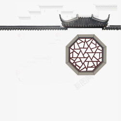古代房顶房顶装饰中国风高清图片