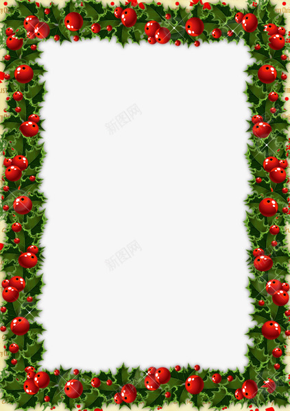 方形圣诞边框png免抠素材_新图网 https://ixintu.com 圣诞元素 相框 花边 边框