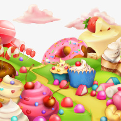 樱桃饼干甜点世界高清图片