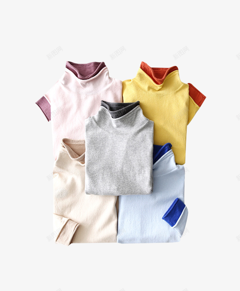 儿童打底衫png免抠素材_新图网 https://ixintu.com 叠好的衣服 多色 服饰 童装