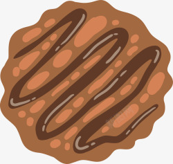 薄脆饼干卡通巧克力薄脆饼干矢量图高清图片
