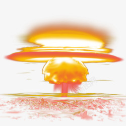 爆炸光斑蘑菇云高清图片