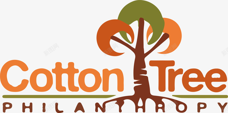 cottontree矢量图图标ai_新图网 https://ixintu.com cotton logo在线生成 tree 产品logo 创意 树LOGO 树叶 树根 英文 设计 矢量图