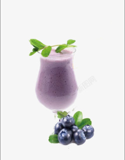 半透明叶子蓝莓饮品高清图片