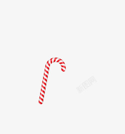 红色圣诞节拐杖装饰素材