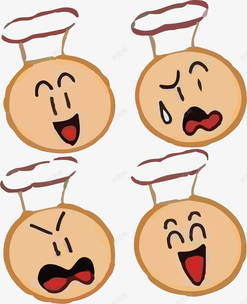 卡通馒头形象表情png免抠素材_新图网 https://ixintu.com 卡通形象 卡通表情 厨师 手绘馒头 笑脸 馒头 馒头表情