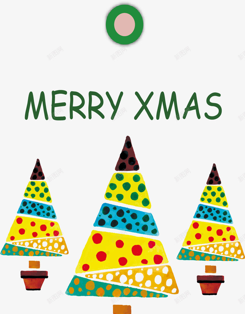 彩色圣诞树卡片png免抠素材_新图网 https://ixintu.com 圣诞卡 圣诞树 圣诞节 彩色圣诞树 矢量png 礼物卡