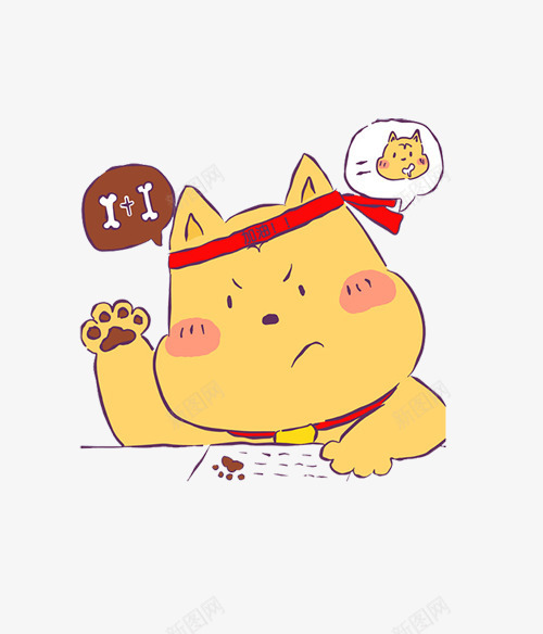 卡通png免抠素材_新图网 https://ixintu.com 加油 加油图 加油表情 卡通 头巾 猫咪