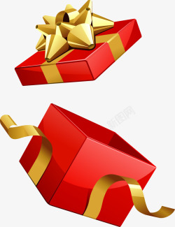 简易盒包装红色礼物盒高清图片